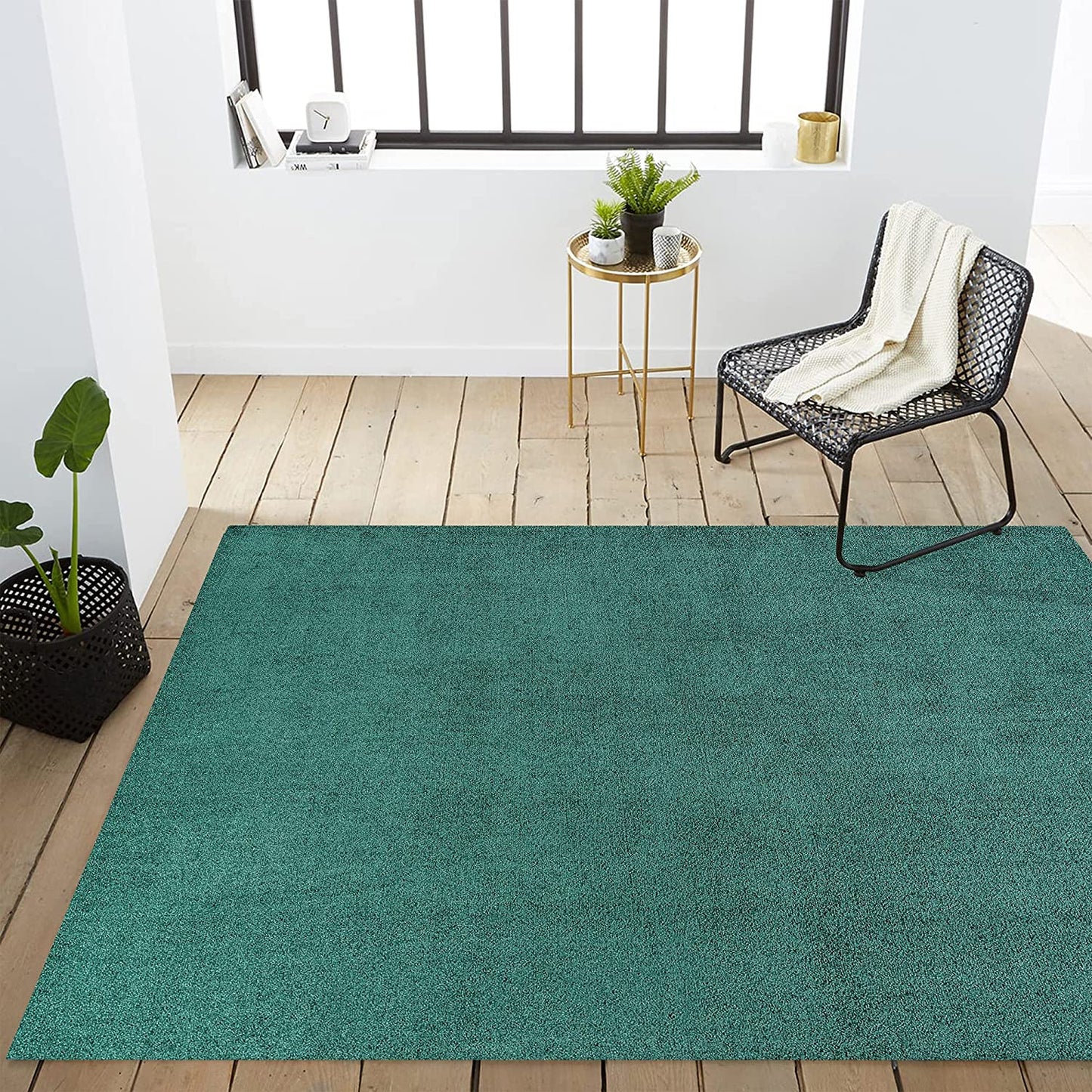 Haze Solid Low-Pile Red Soft Area Rug