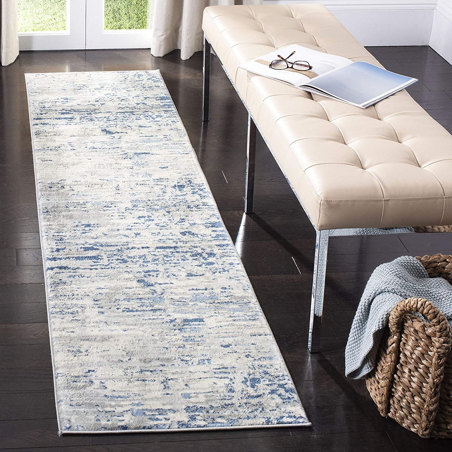 Jasper Collection Modern Abstract Ivory / Blue