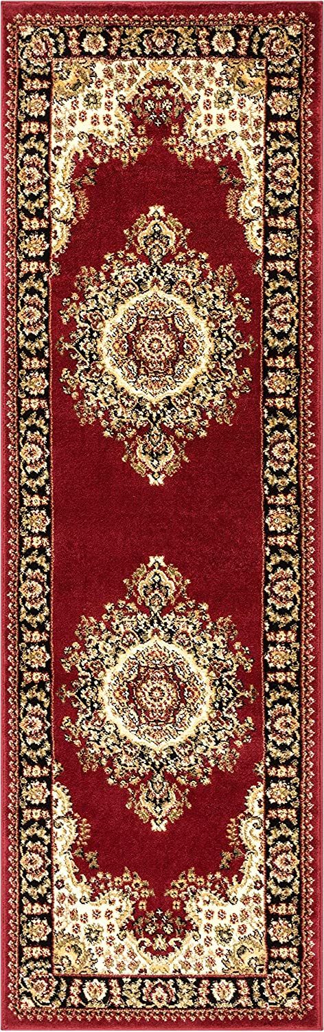 Medallion Oriental Persian Area Rug Red