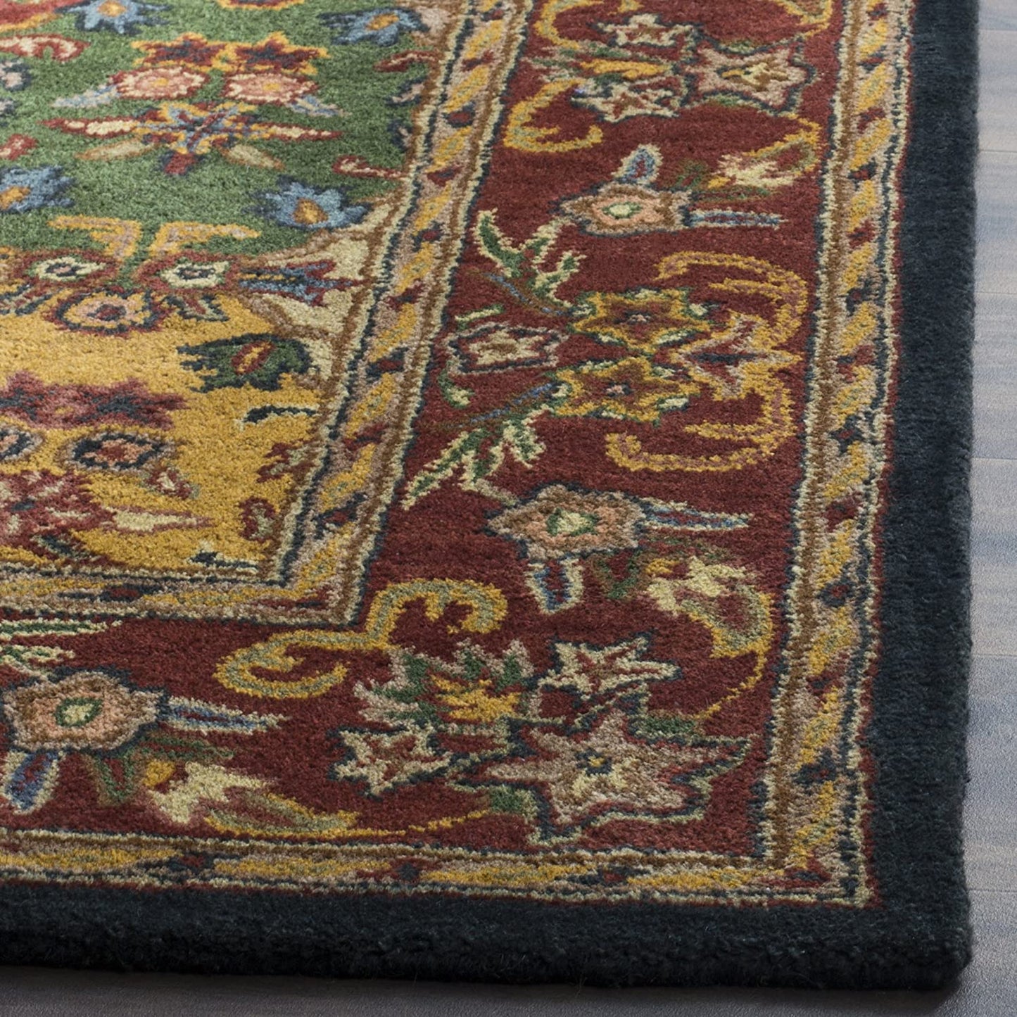 Heritage Collection Handmade Traditional Oriental Premium Wool Area Rug Multi / Burgundy
