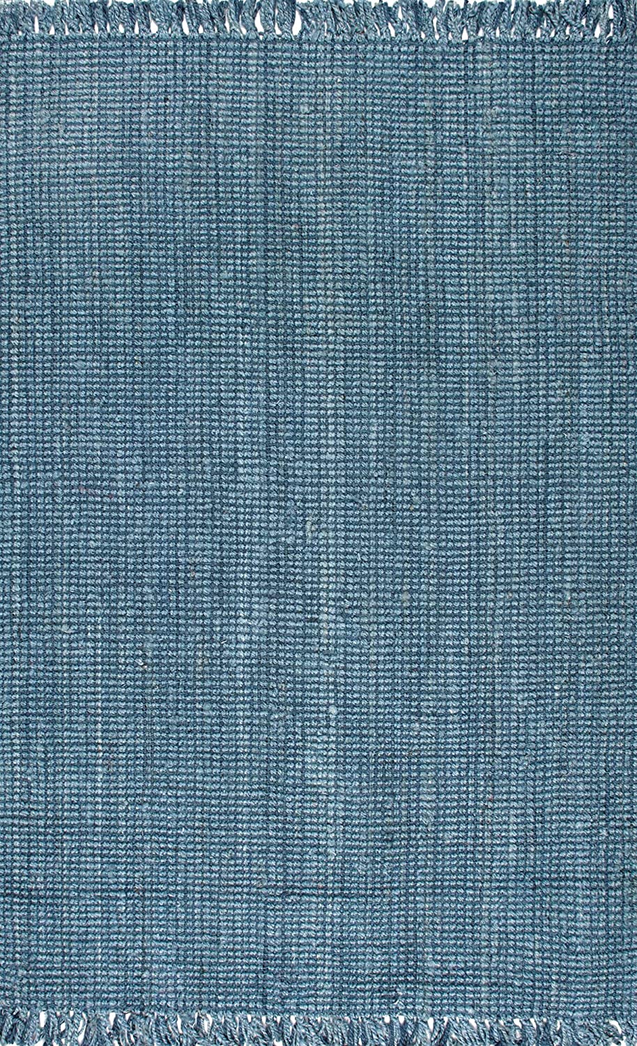 Chunky Loop Blue Jute Rug - Multiple sizes available