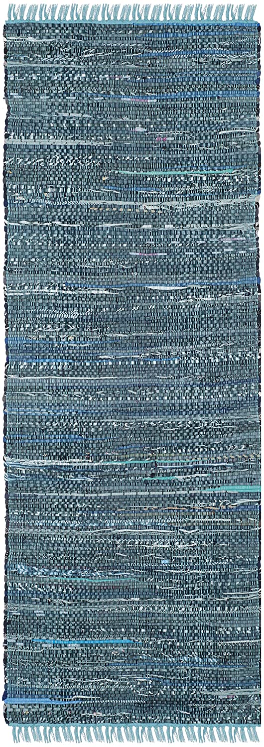 Hand Woven Blue and Multi Cotton Area Rug