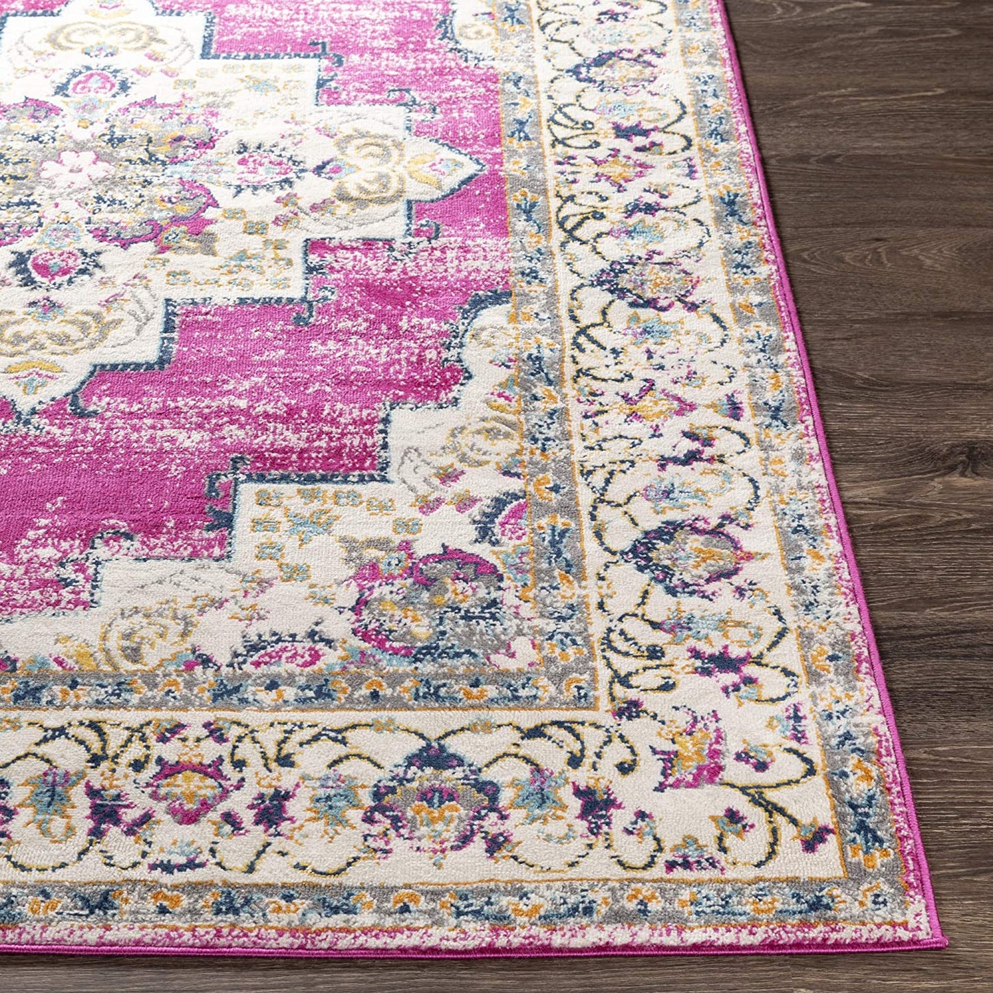 Melta Pink Ivory Traditional Soft Area Rug