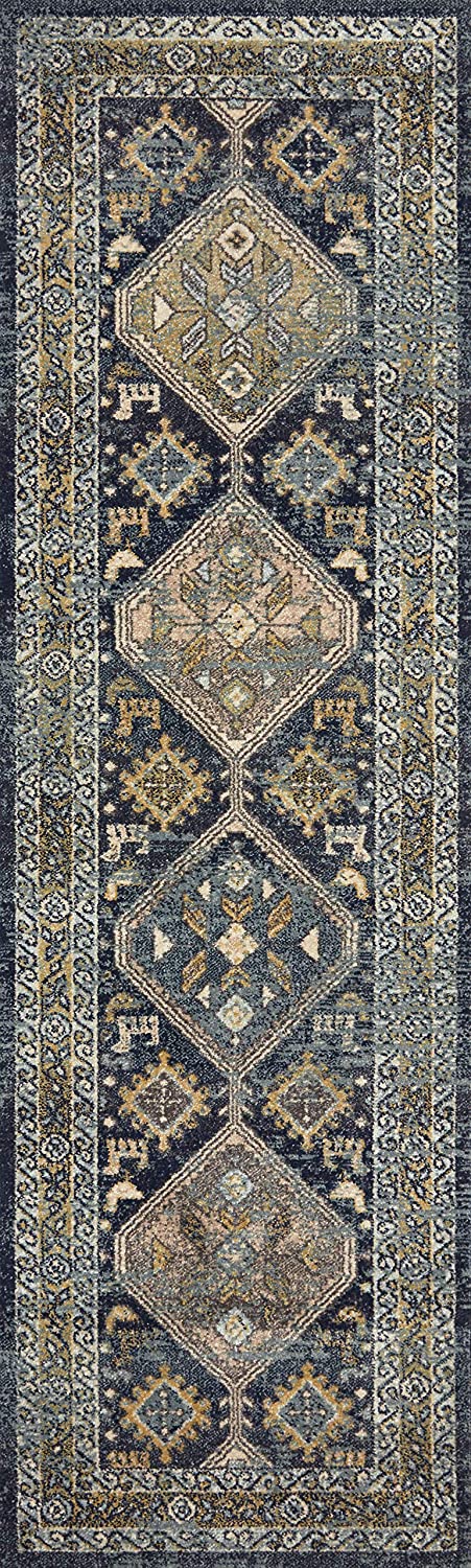 Jocelyn Collection Navy / Blue, Transitional Soft Area Rug
