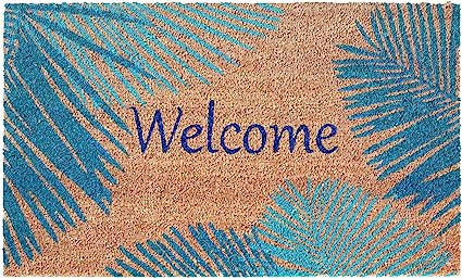 Natura Door Mat - Novelty Designs, Durable Natural Coir & Vinyl Back, Long Lasting Color, Foyers, Porches, Patios & Decks, Sunflower, 1'6" x 2'6"