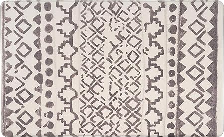 Distressed Bohemian Anti Fatigue Standing Mat 18" x 30" Gray