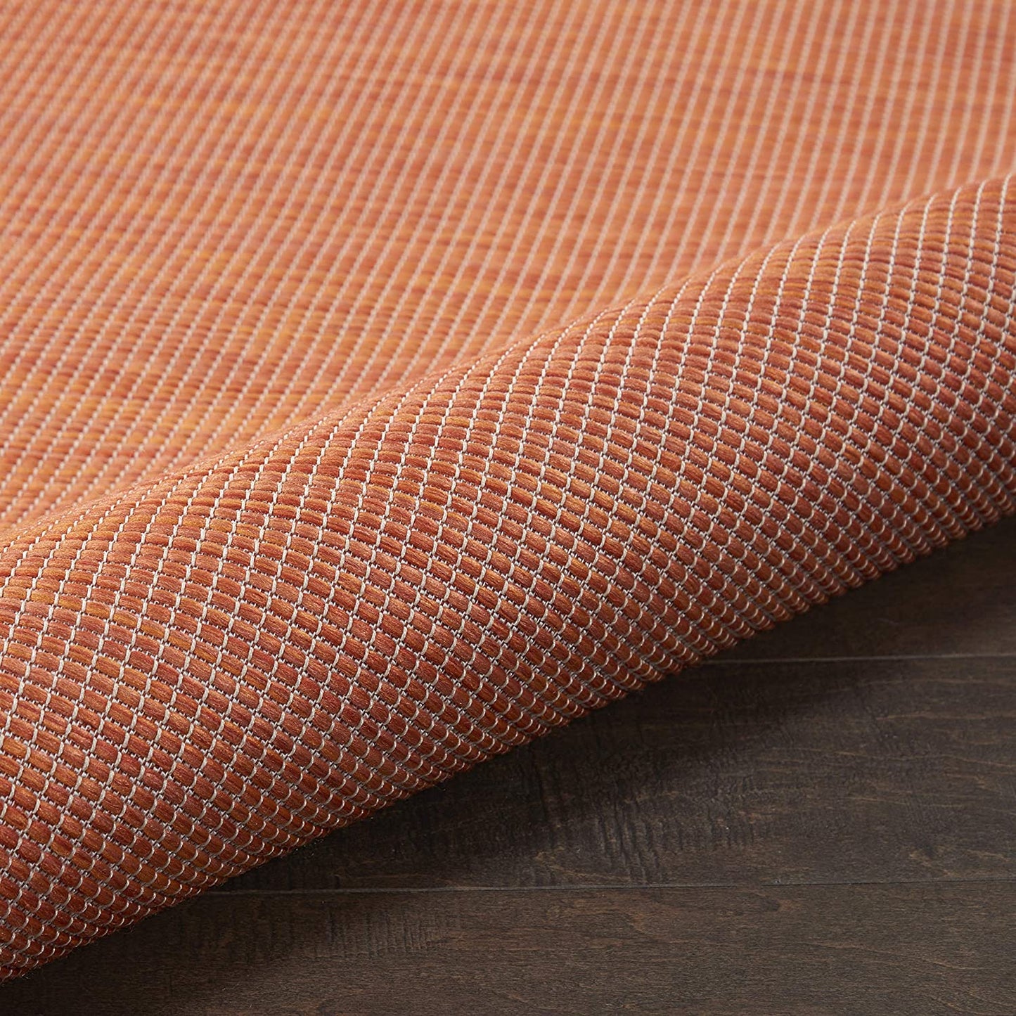 Flat-Weave Indoor/Outdoor Terracotta Soft Area Rug