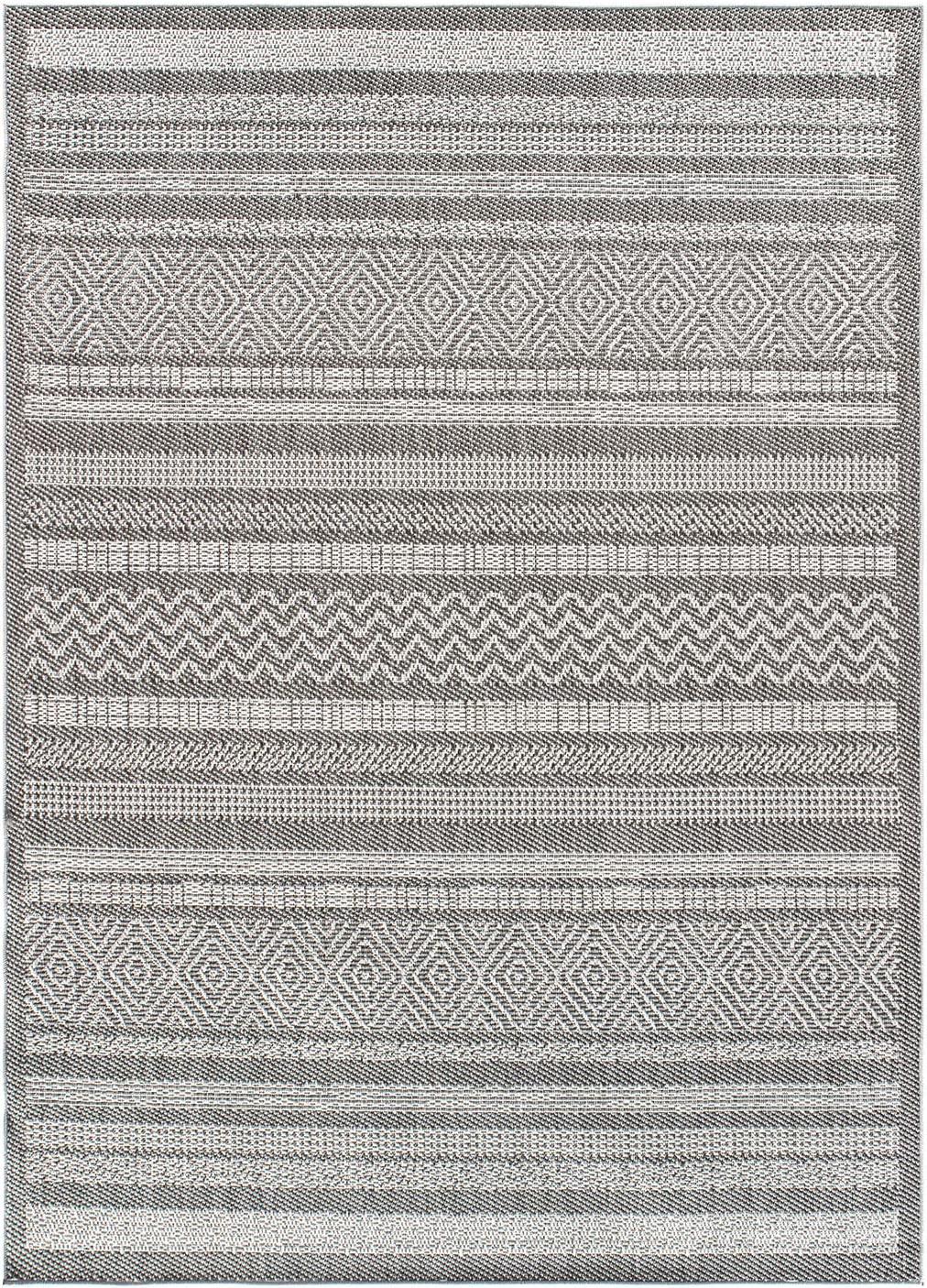 Contemporary Bohemain Stripes Flatweave Indoor/Outdoor Rug Yellow
