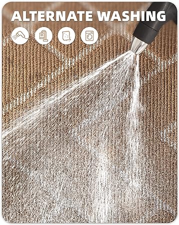 22"x 37.5" Front Boho Non Slip Indoor Entrance Low Profile Machine Washable Door Mat