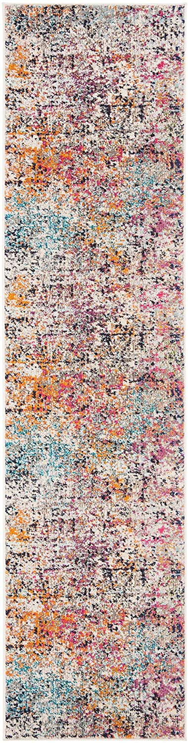 Modern Contemporary Abstract Area Rug, Grey/Pink