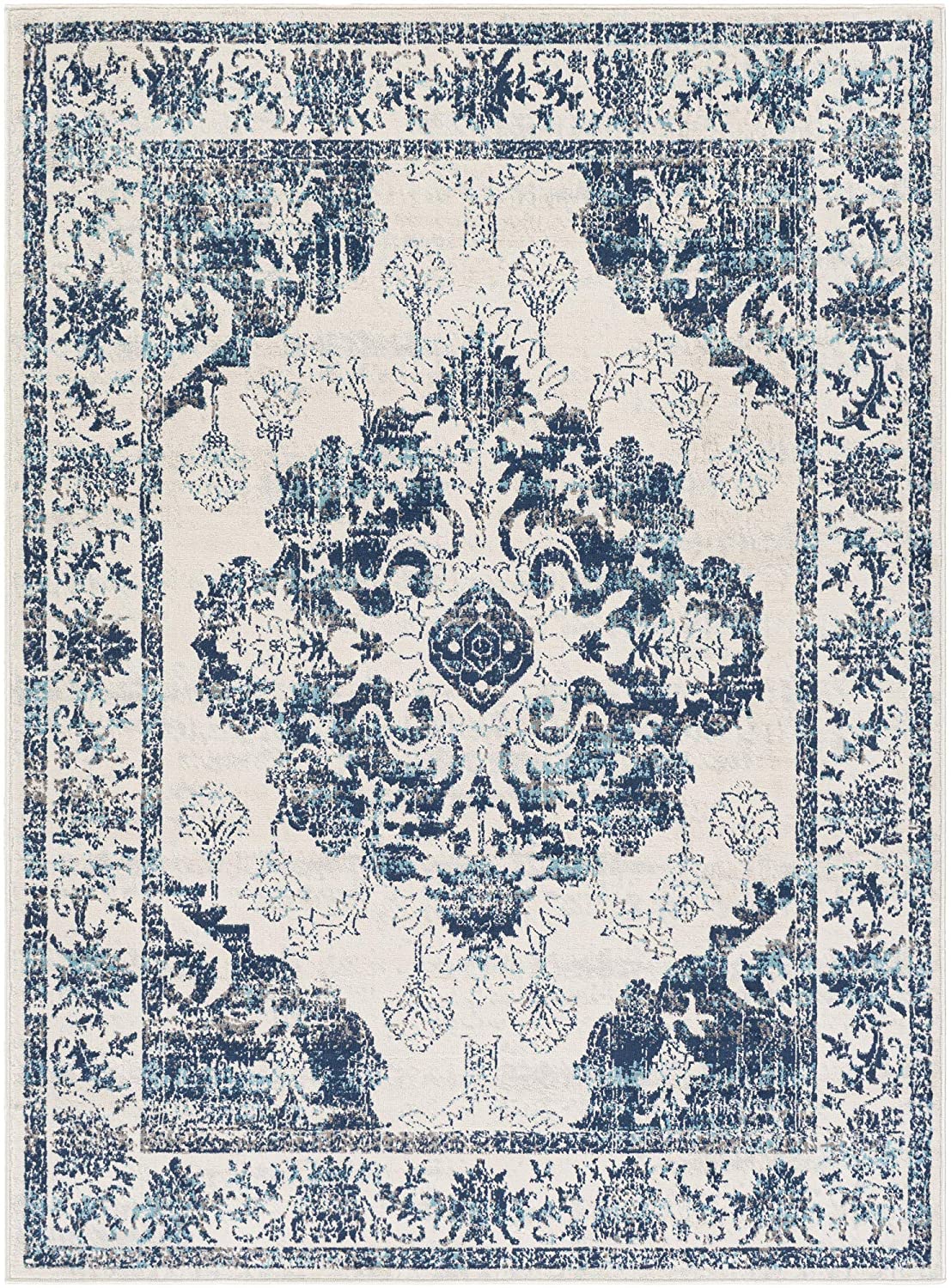 Delney Blue Soft Area Rug