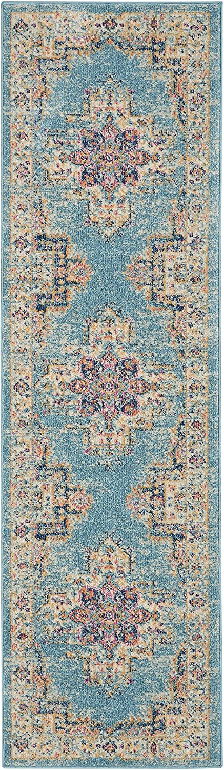Chic Light Blue Area Rug Runner