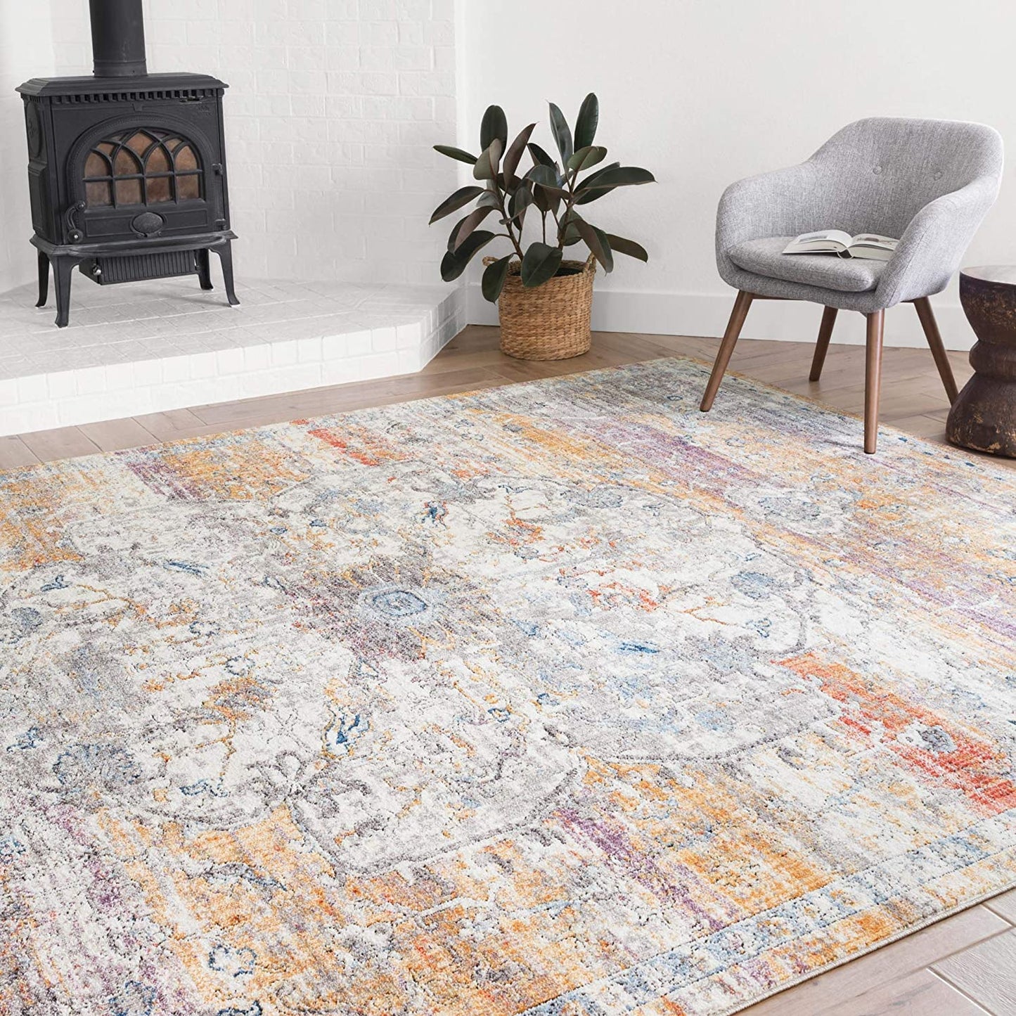 Dante Collection Soft Area Rug Natural/Sunrise