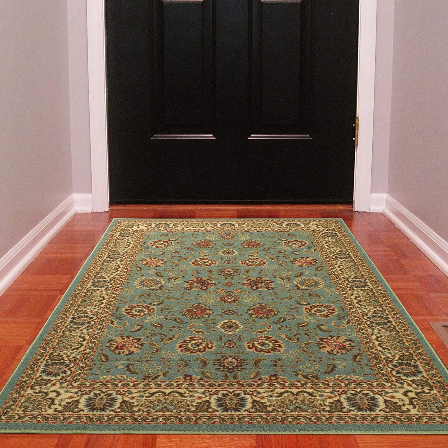 Collection Persian Style Rug Oriental Rugs with Non-Skid Rubber Backing Area Rug