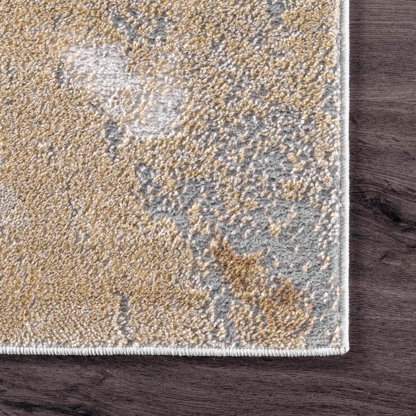 Cyn Abstract Area Rug, Gold