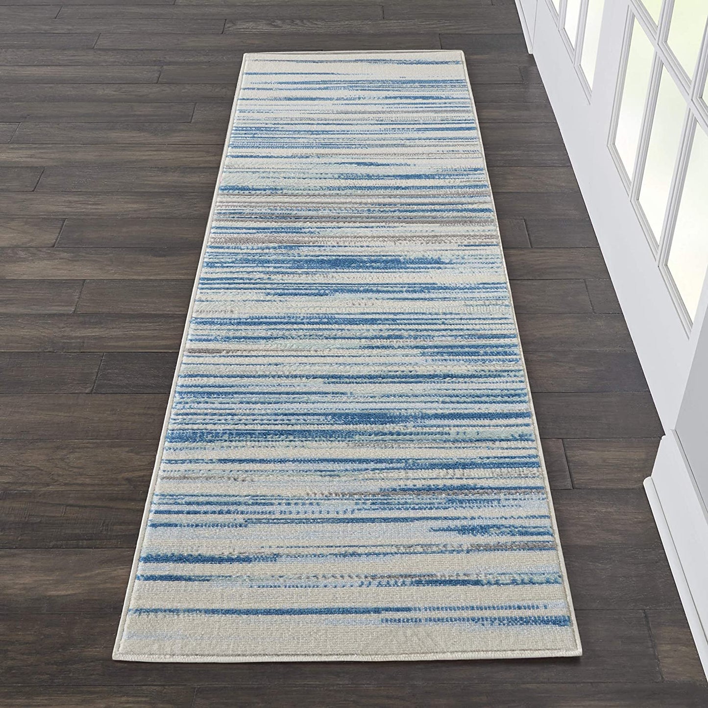 Modern Coastal Blue Area Rug