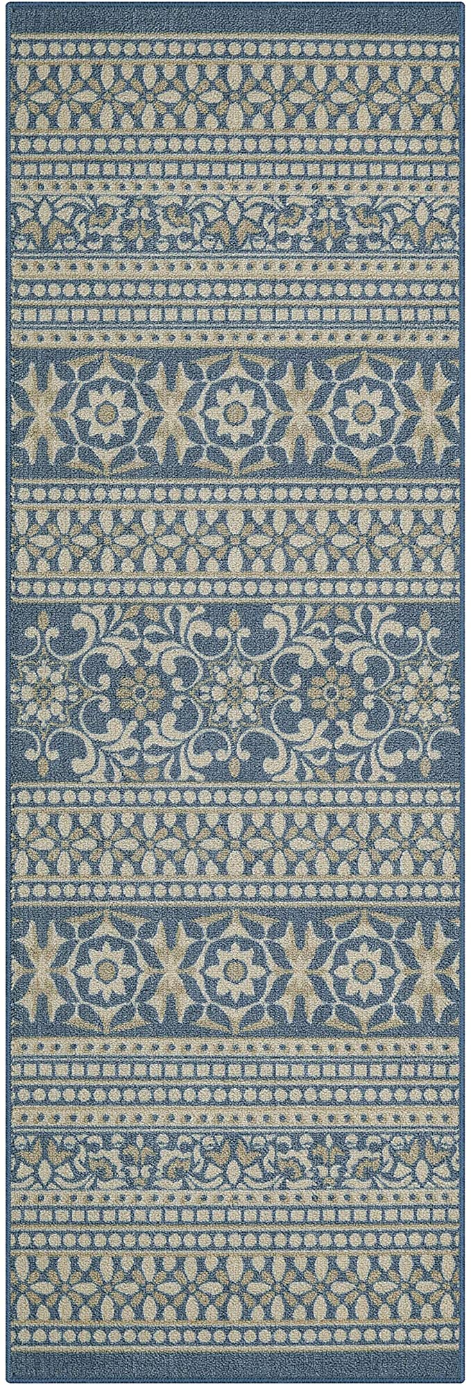 Maples Rugs Zoe Runner Rug Non Slip Hallwa Blue