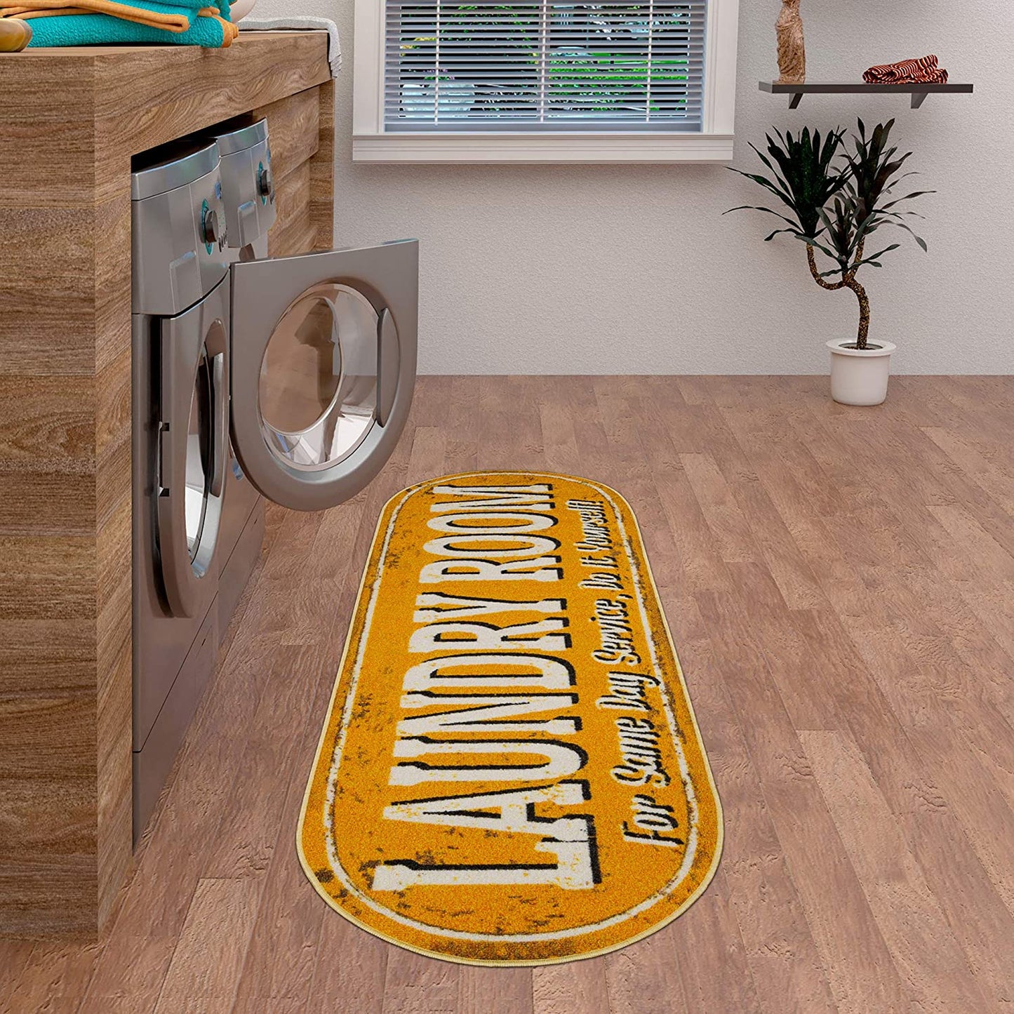 Laundry Collection Runner Area Rug 20" X 59"