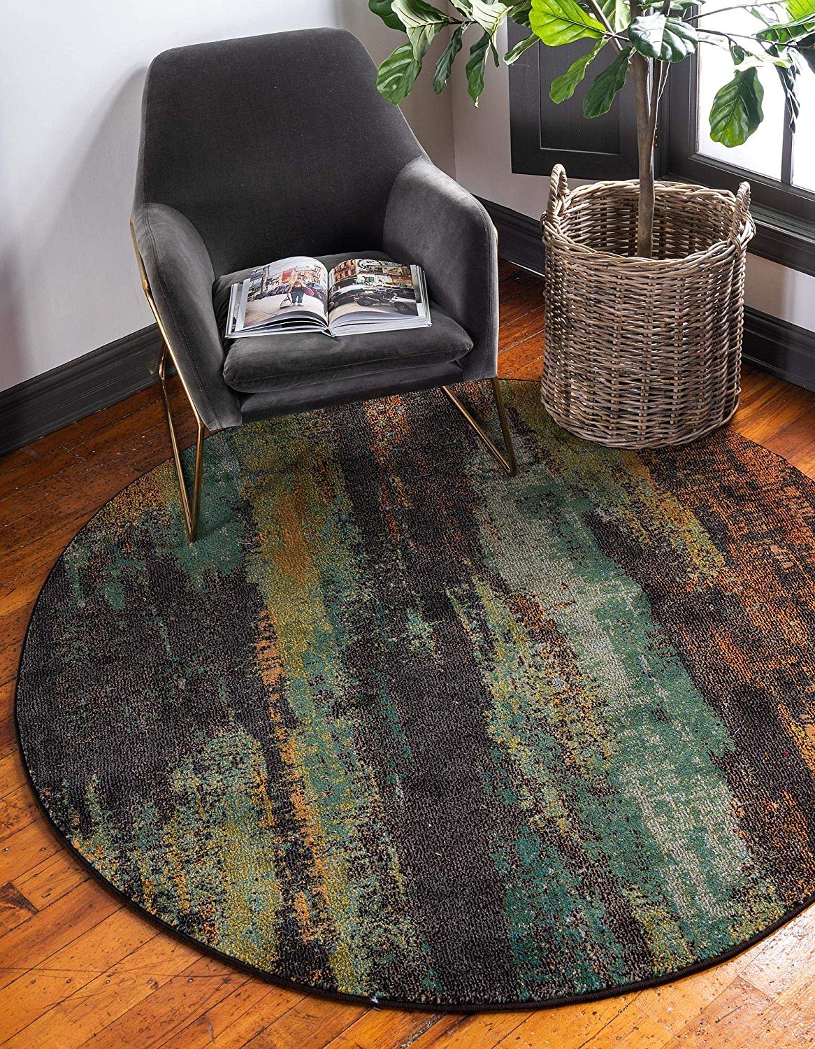 Bright Abstract Multi-color Soft Area Rug