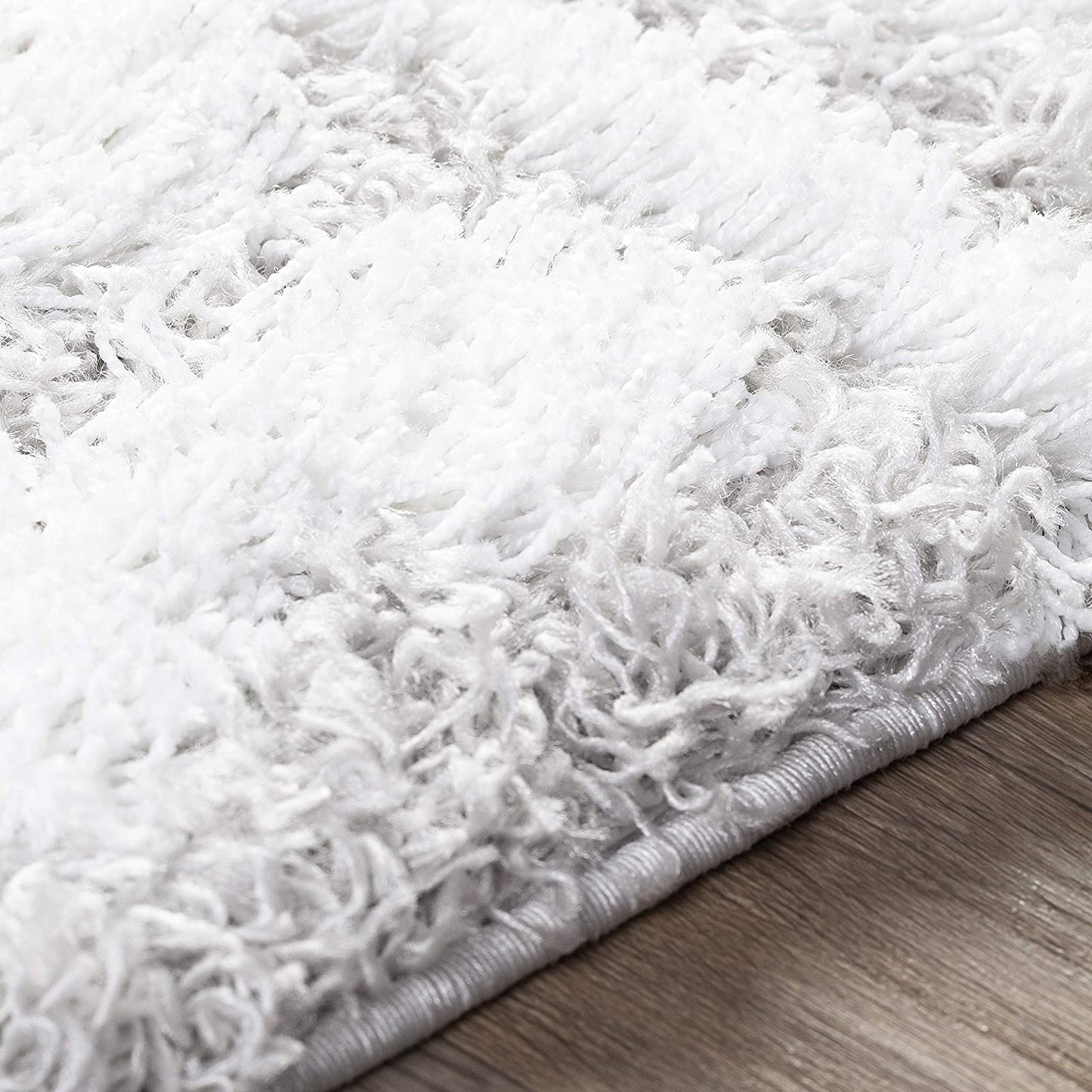 Hapsburg Beige Soft Shag Area Rug, Light Gray