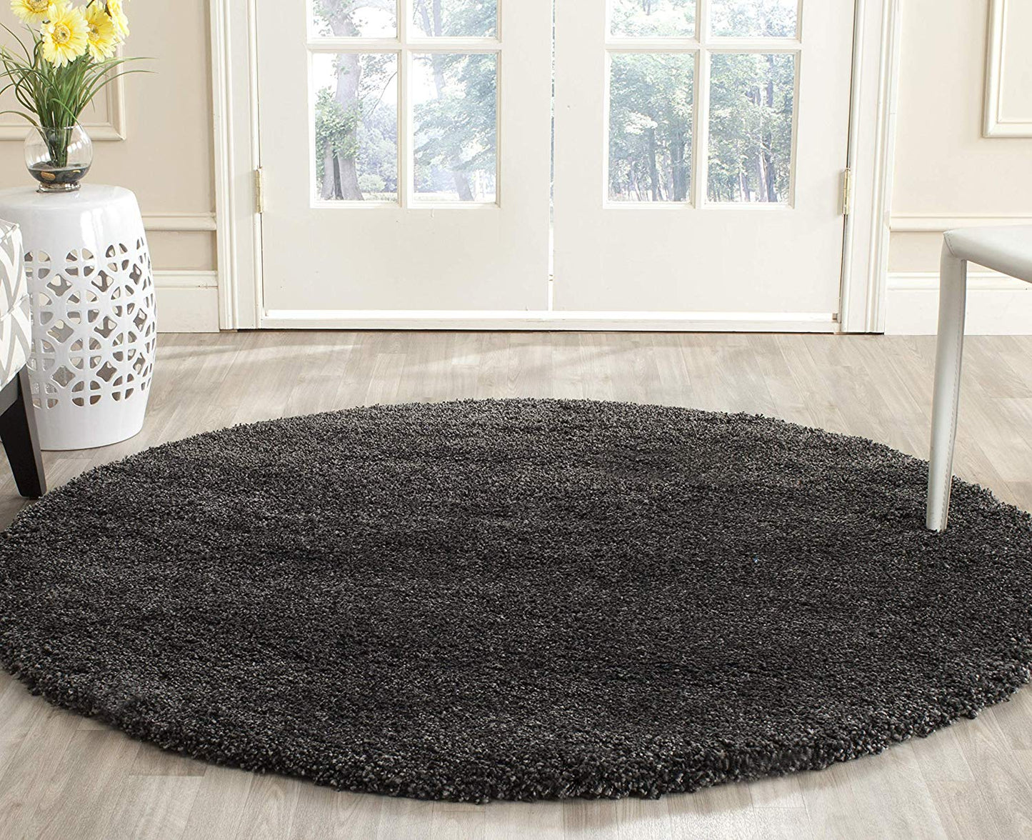 Dark Gray Soft Plush Shag Area Rug