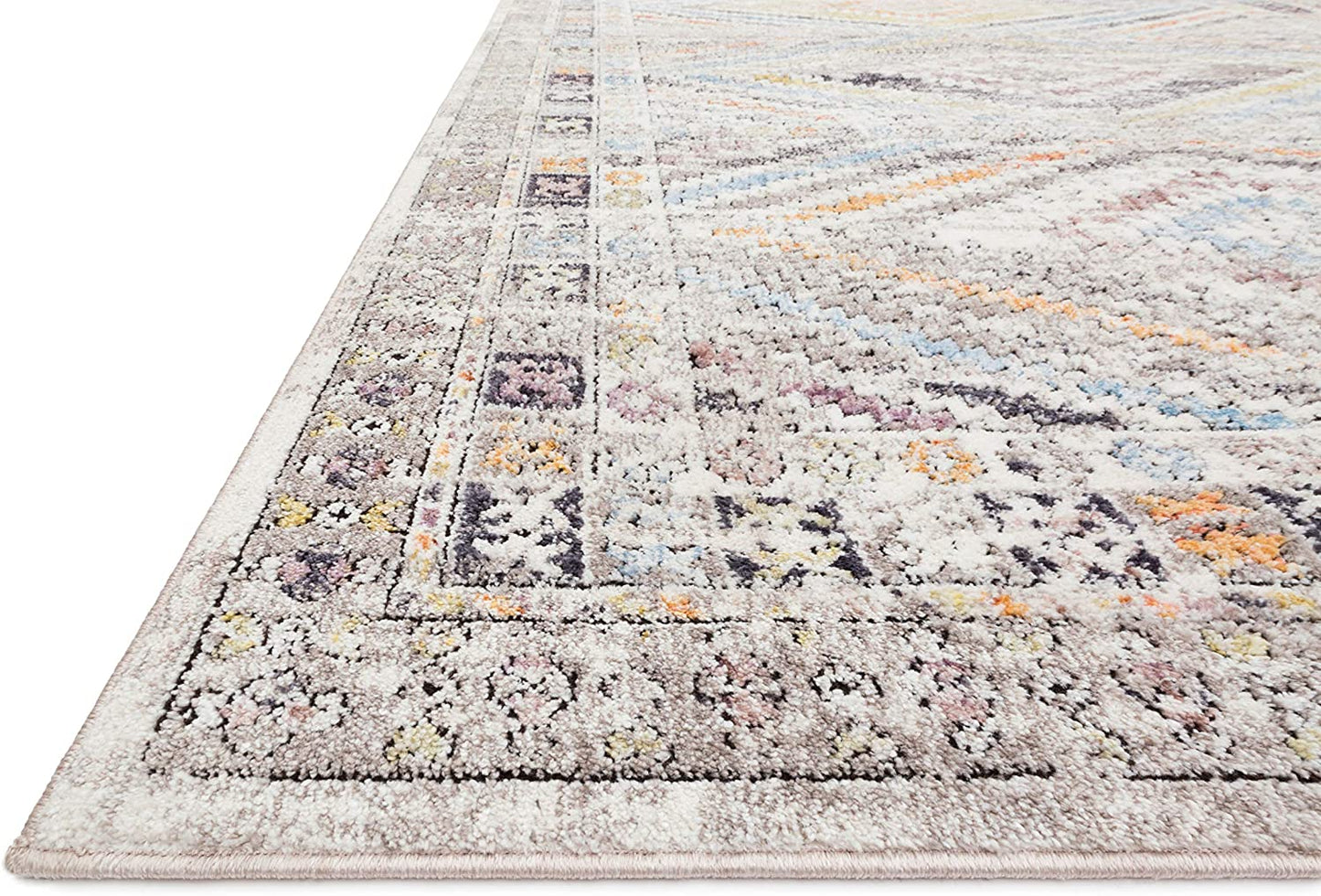 Dante Collection Soft Area Rug Ivory/Multi