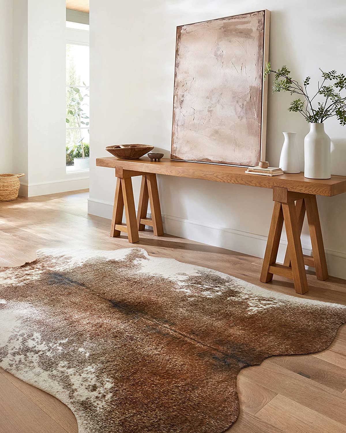 Cow hide Grand Canyon Soft Area Rug COFFEE/IVORY