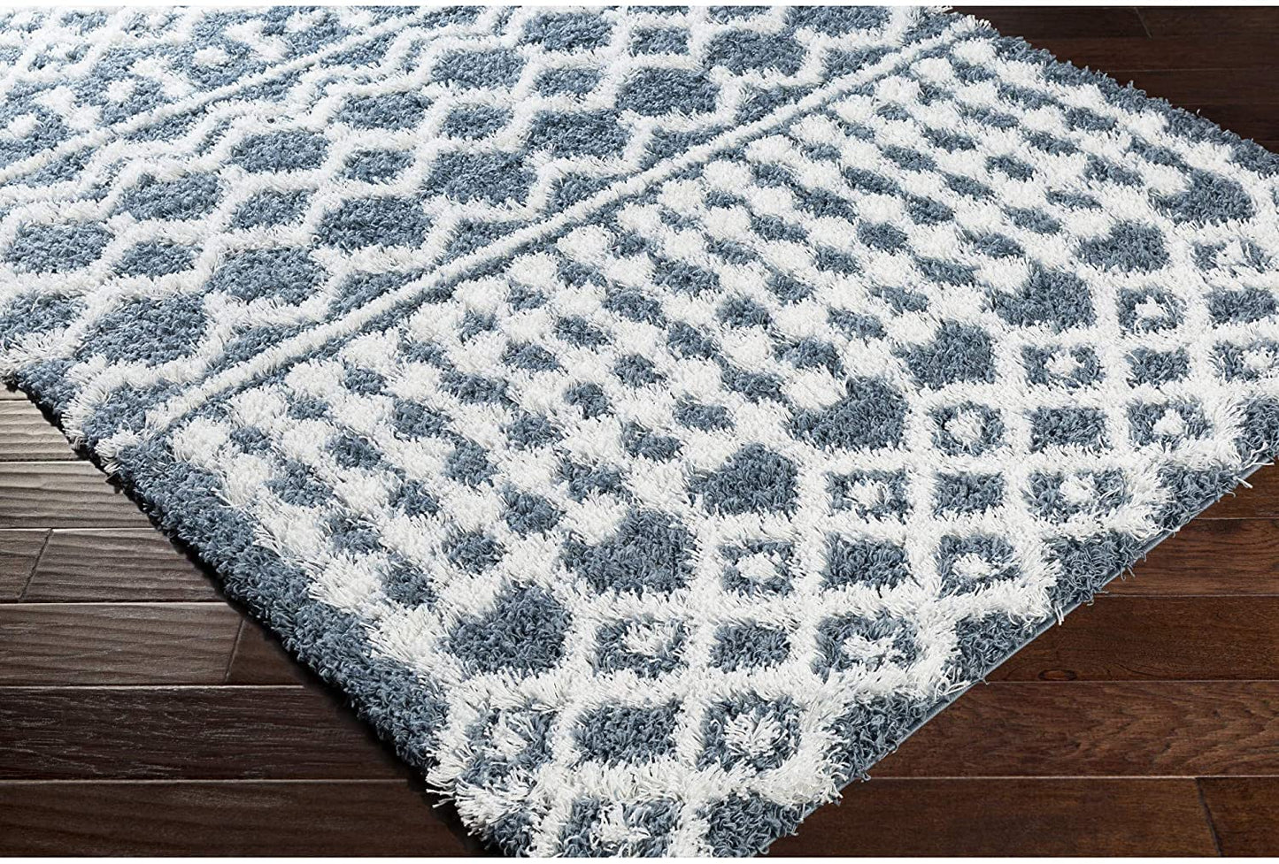Hapsburg Beige Soft Area Rug, Denim