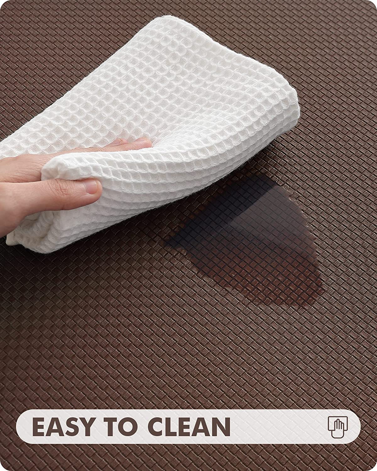 Cushioned Anti Fatigue, Non Slip Padded, 17"x79" Long Foam, Waterproof Stain Resistant, Kitchen Runner Rug