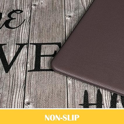 Modern Art Non Slip, Abstract Painting Cushioned Anti Fatigue, Waterproof Kitchen Mats, 18'' x 48'' + 18'' x 30''