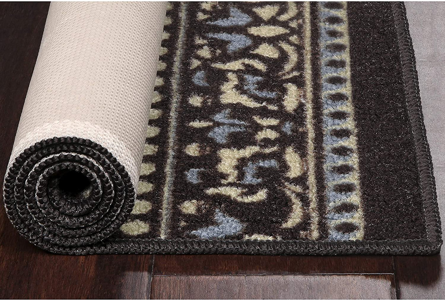 Maples Rugs Zoe Runner Rug Non Slip Hallway Brown