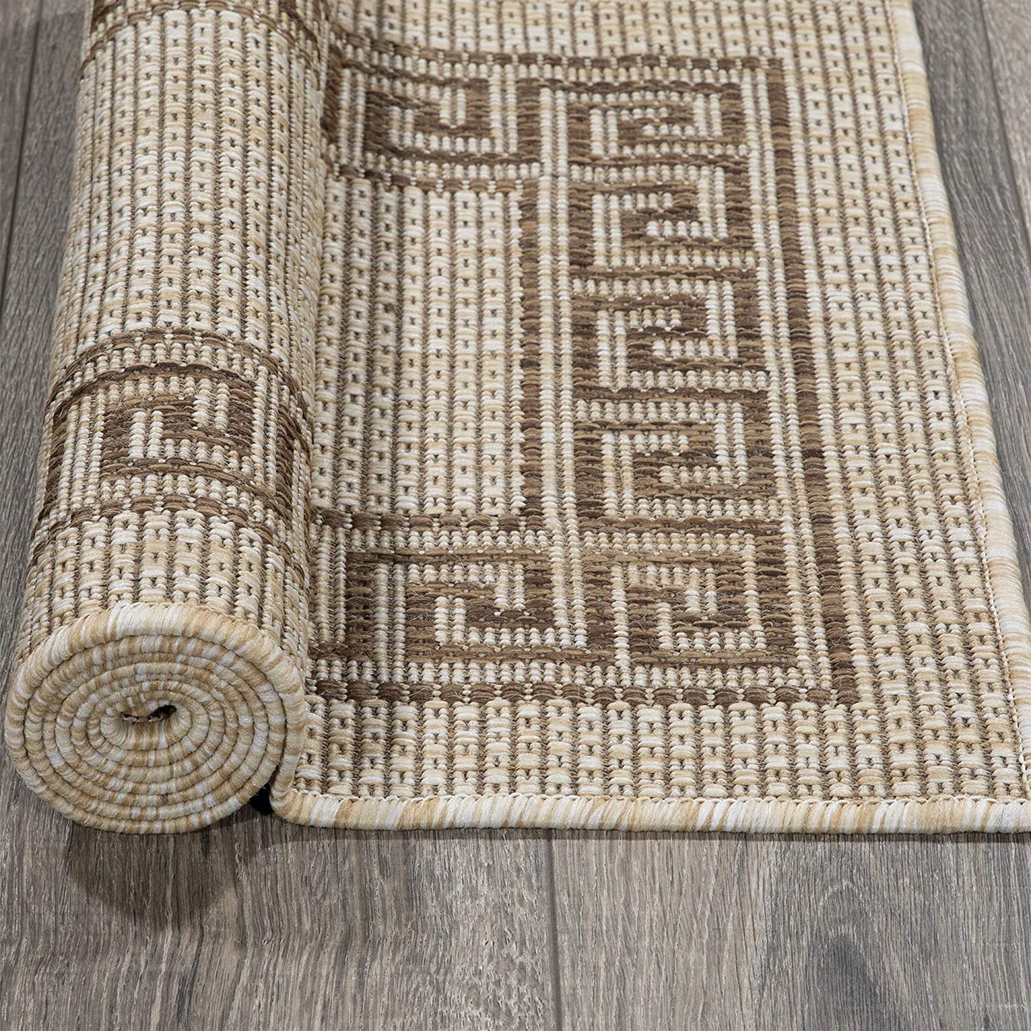 Indoor/Outdoor Bordered Runner Rug