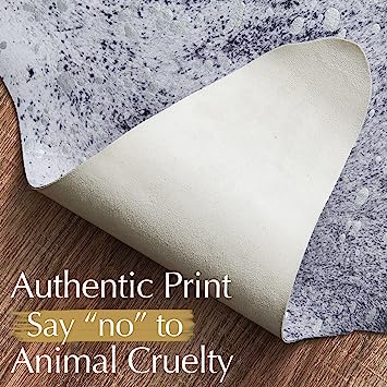 Zebra Print Faux Skin Cowhide Animal Design Mat