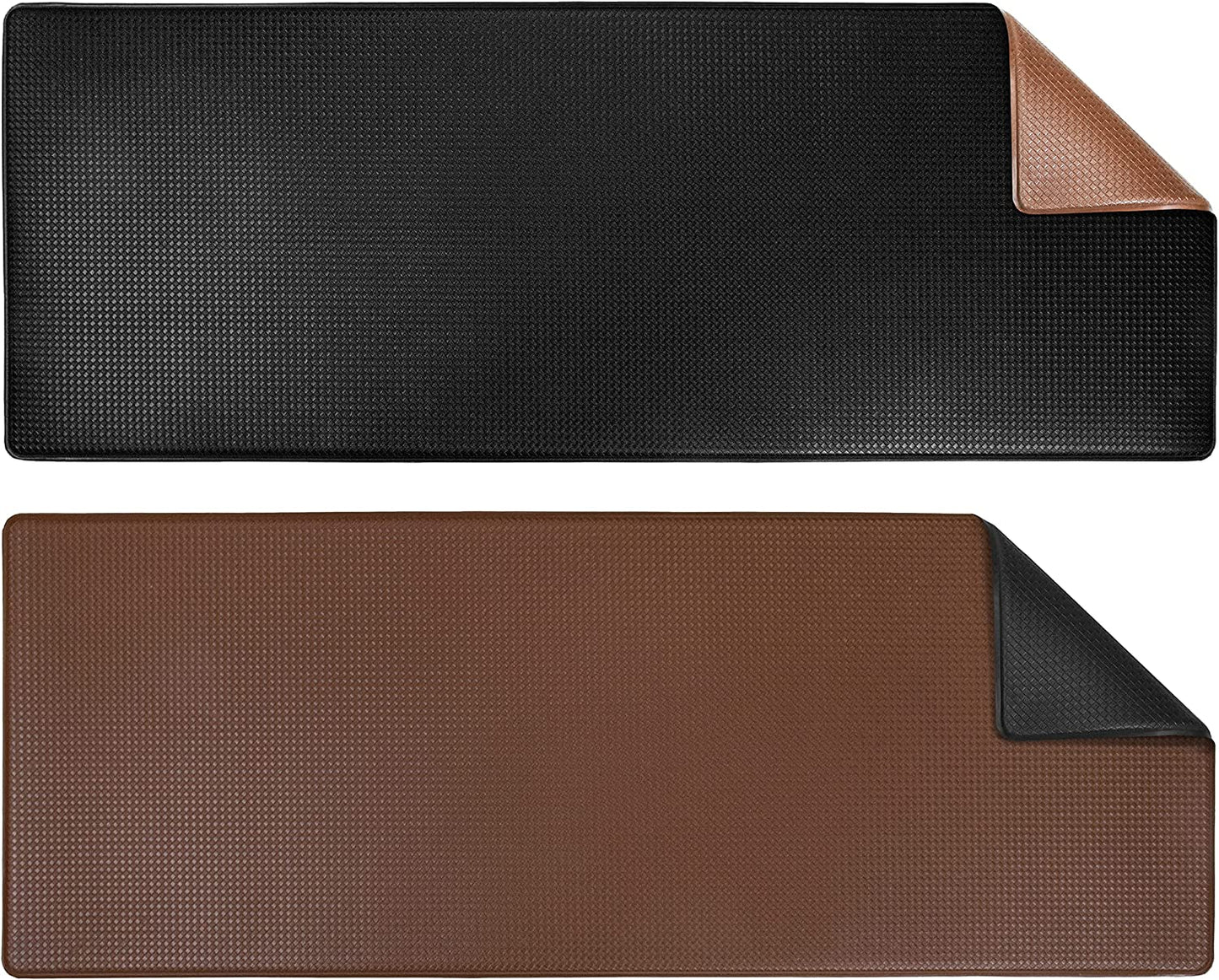 Anti Fatigue Reversible Cushioned Memory Foam Kitchen Rug Pad, 32x17 (Marble Gray)