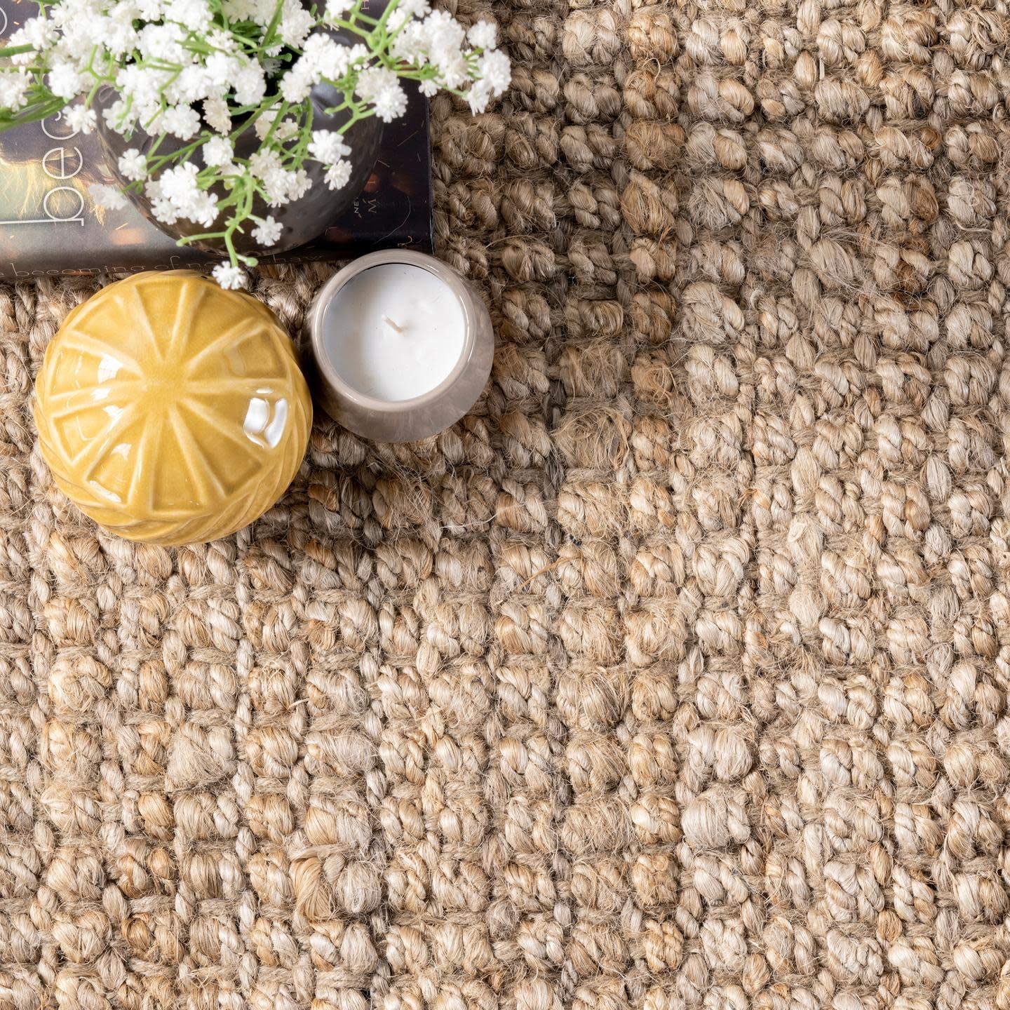 Chunky Loop Natural Jute Rug - Multiple sizes available