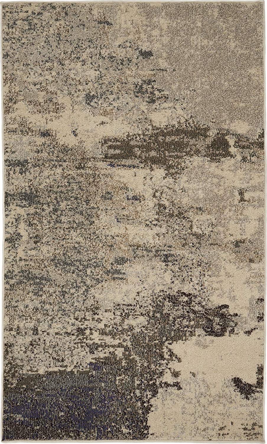 Modern Area Rug,  Ivory/Grey