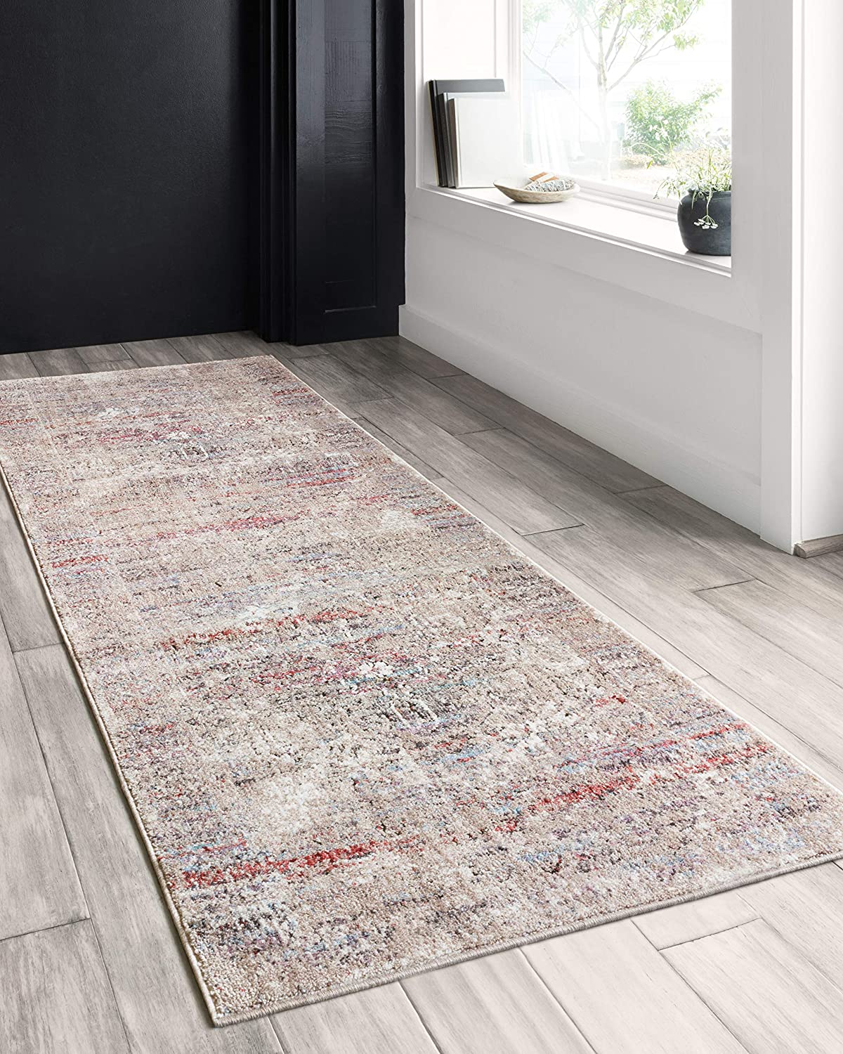 Dante Collection Soft Area Rug Beige/Multi