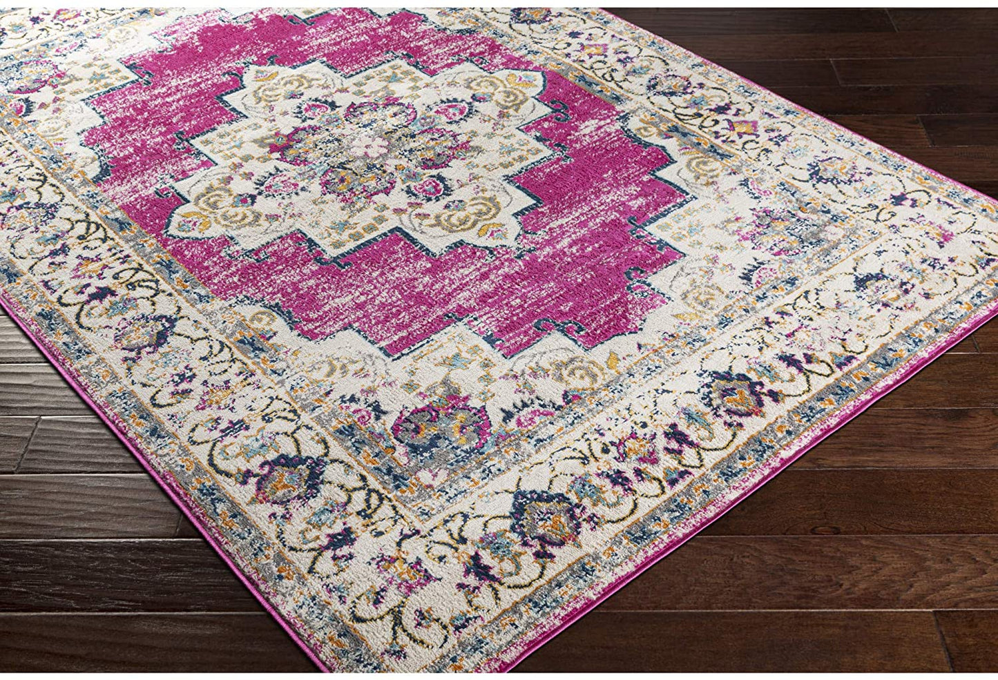 Melta Pink Ivory Traditional Soft Area Rug
