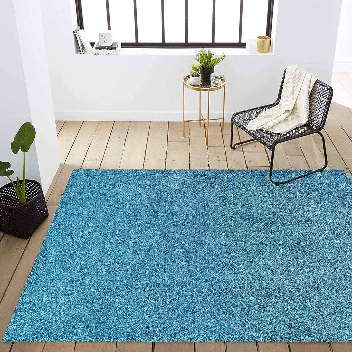 Haze Solid Low-Pile Red Soft Area Rug