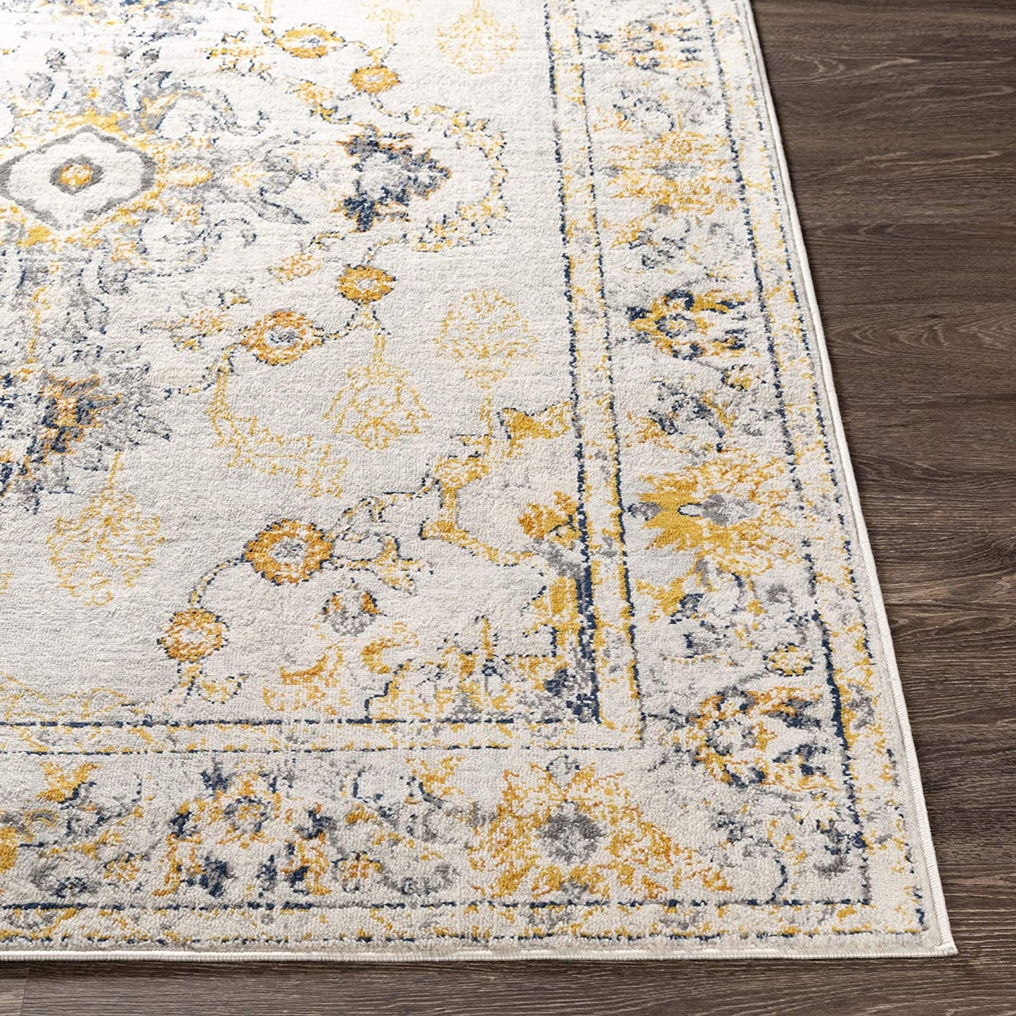 Delney Yellow Soft Area Rug