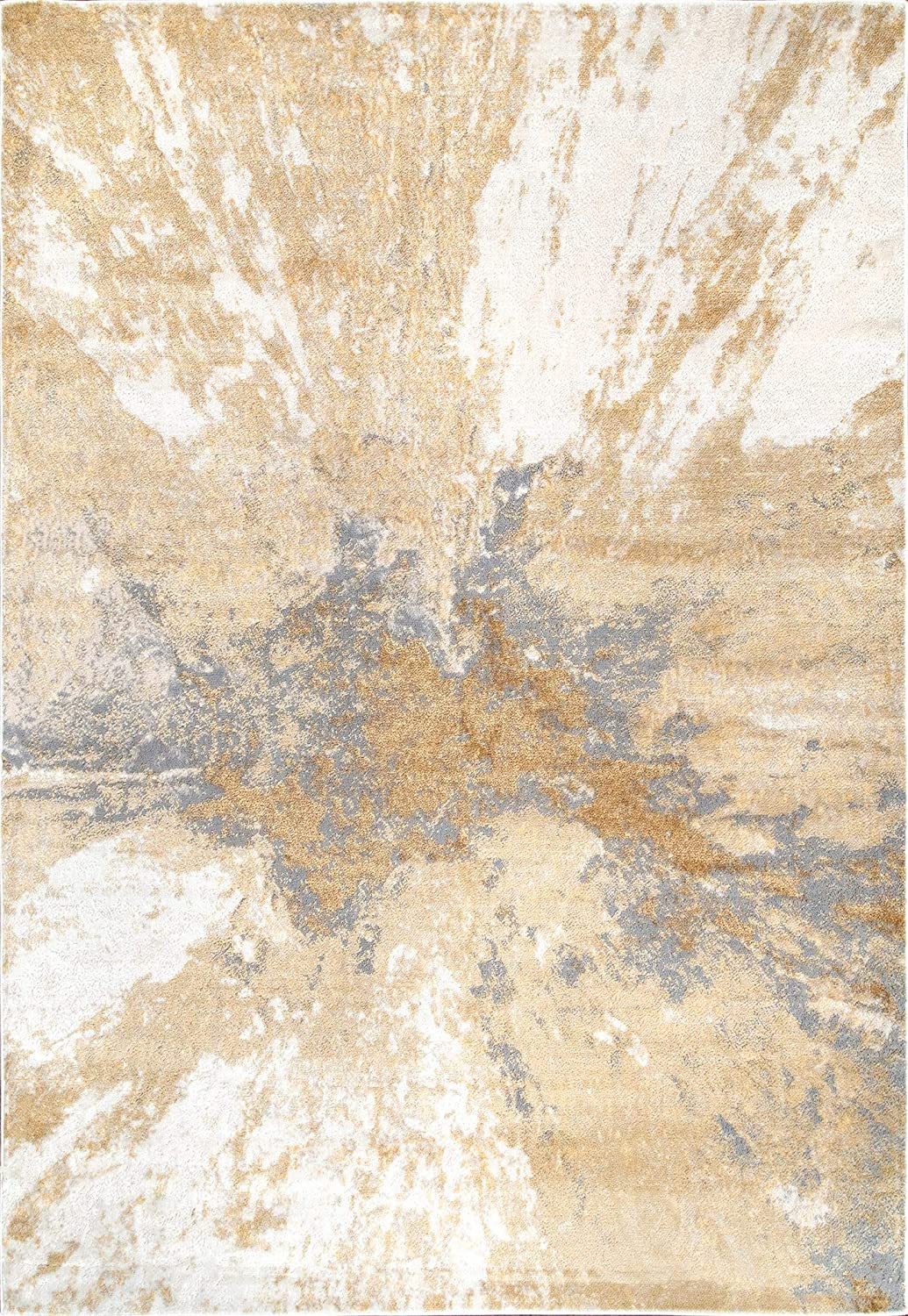 Cyn Abstract Area Rug, Gold