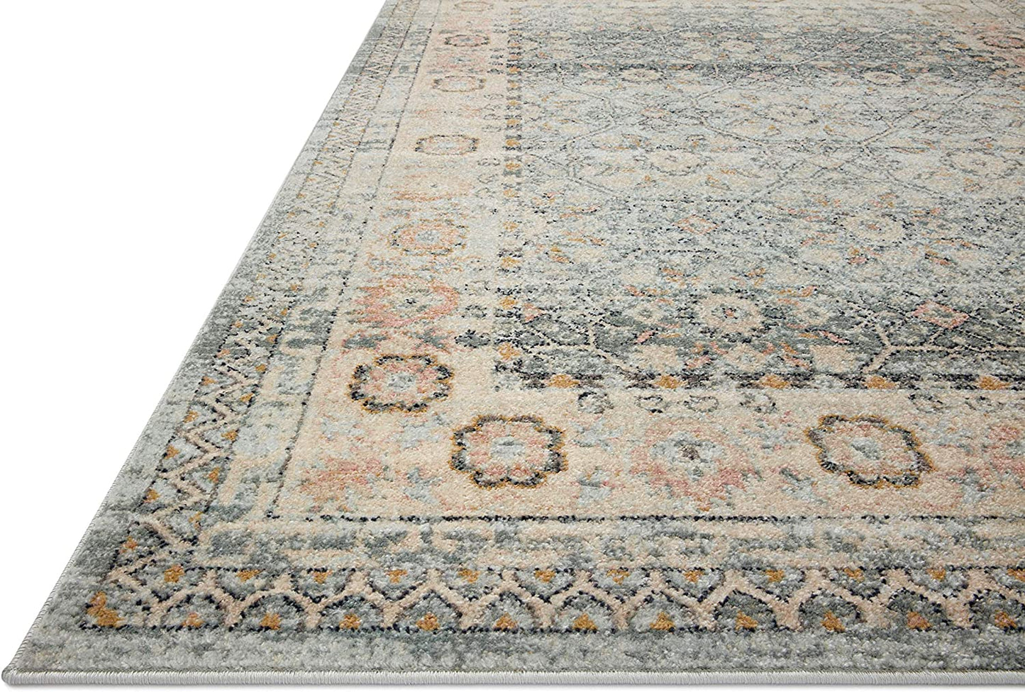 Jocelyn Collection Sky / Multi, Transitional Soft Area Rug
