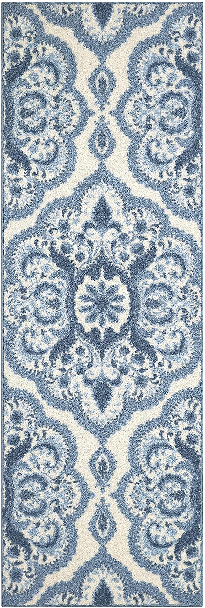 Maples Rugs Vivian Medallion Kitchen Rugs Non Skid Blue