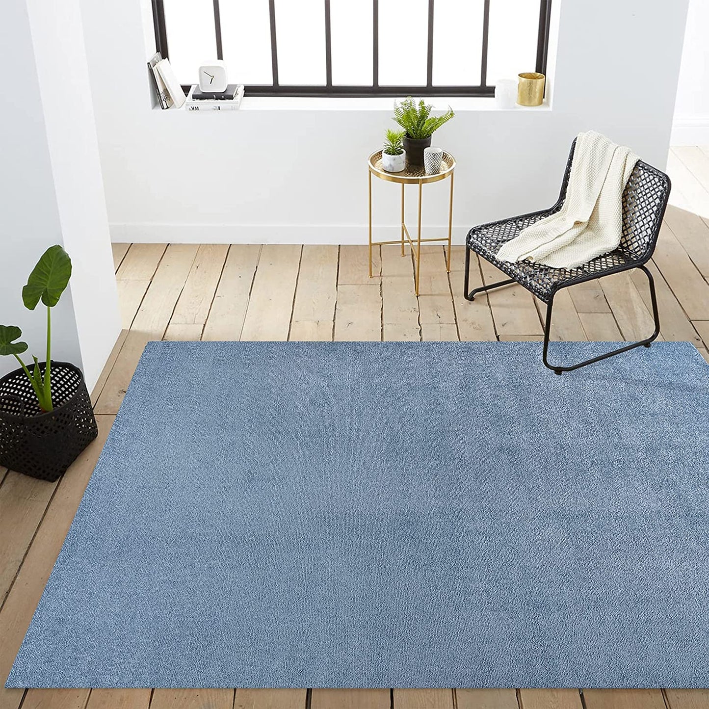 Haze Solid Low-Pile Red Soft Area Rug