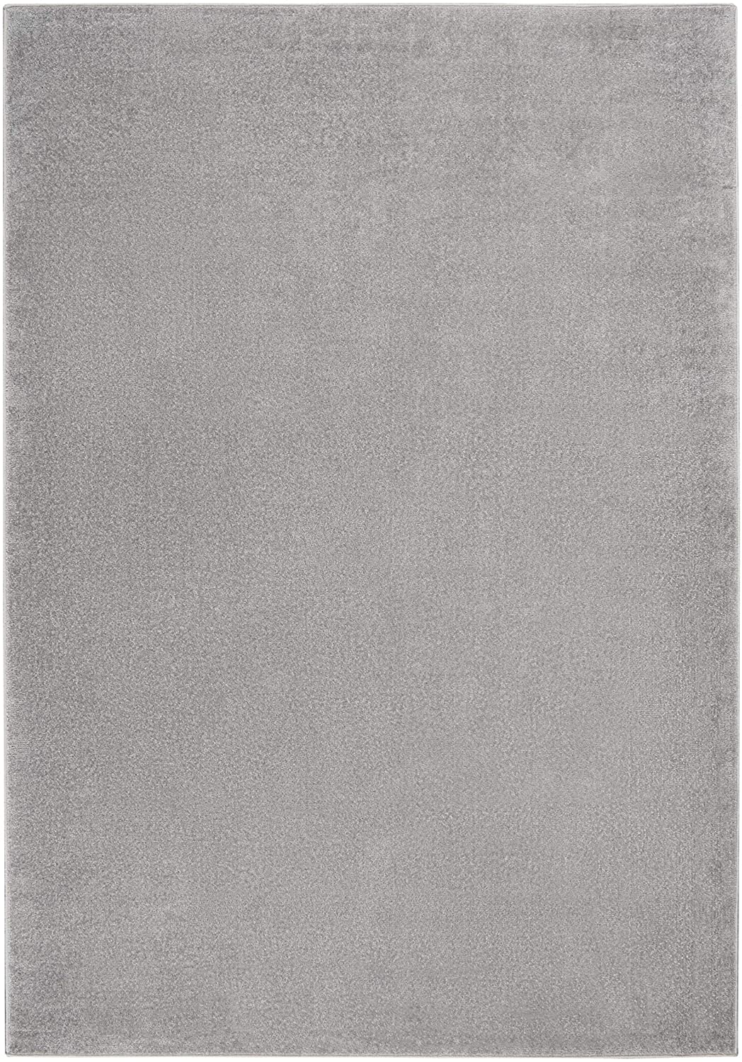 Essentials Solid Contemporary Silver Grey Area Rug