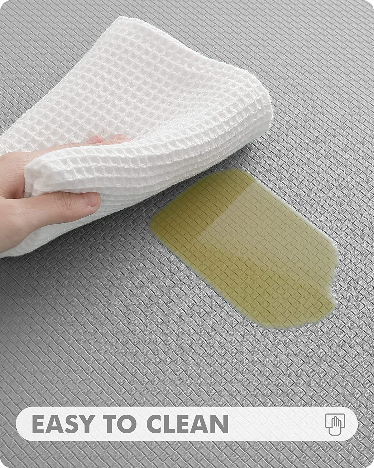 Cushioned Anti Fatigue, Non Slip Padded, 17"x79" Long Foam, Waterproof Stain Resistant, Kitchen Runner Rug