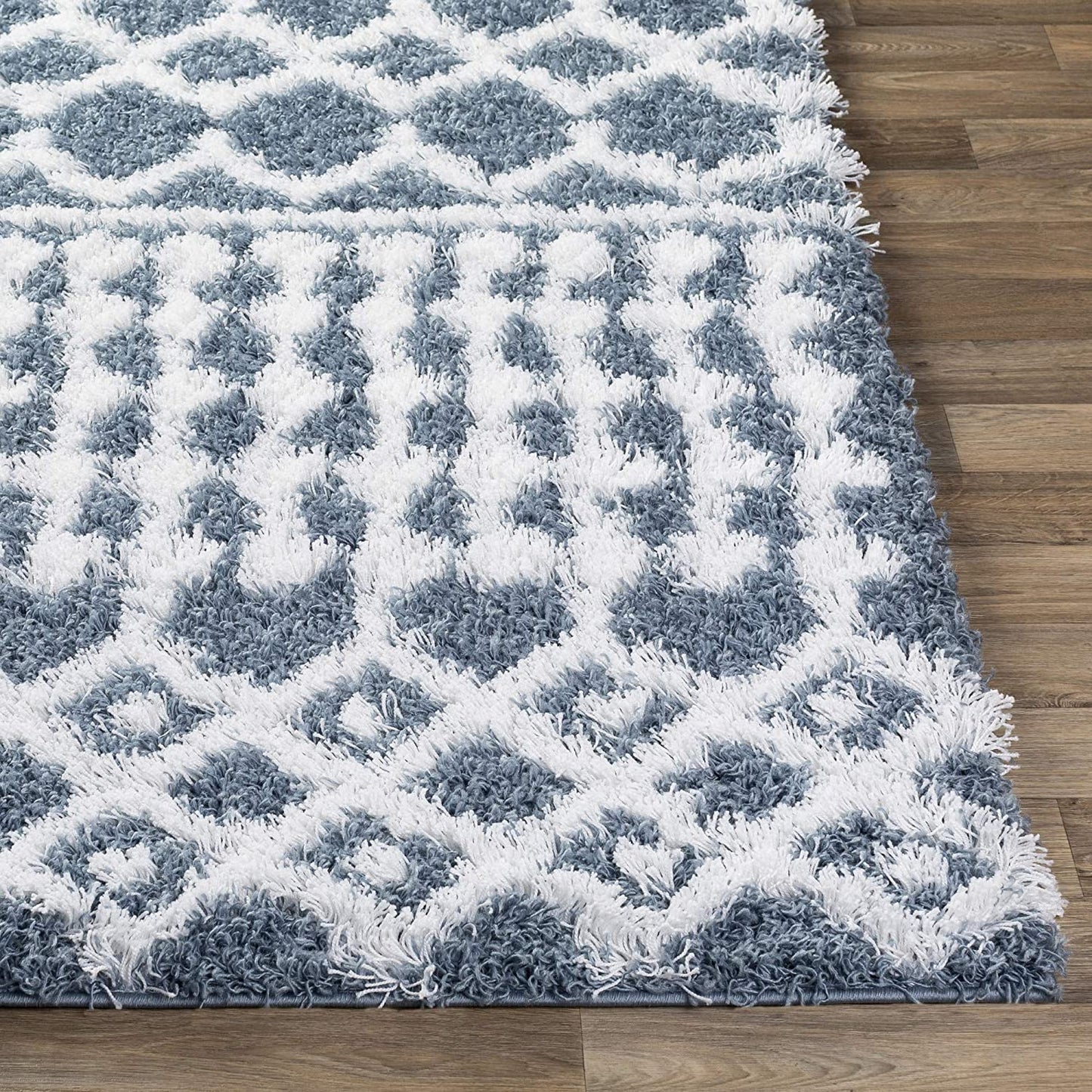 Hapsburg Beige Soft Area Rug, Denim