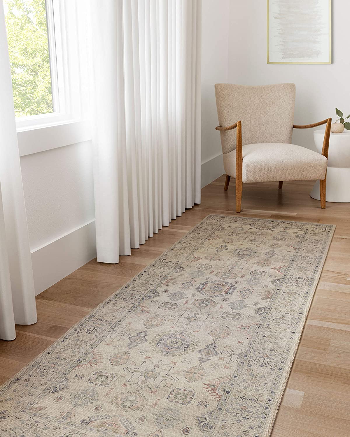 Hathaway Collection  Beige / Multi, Traditional Soft Area Rug