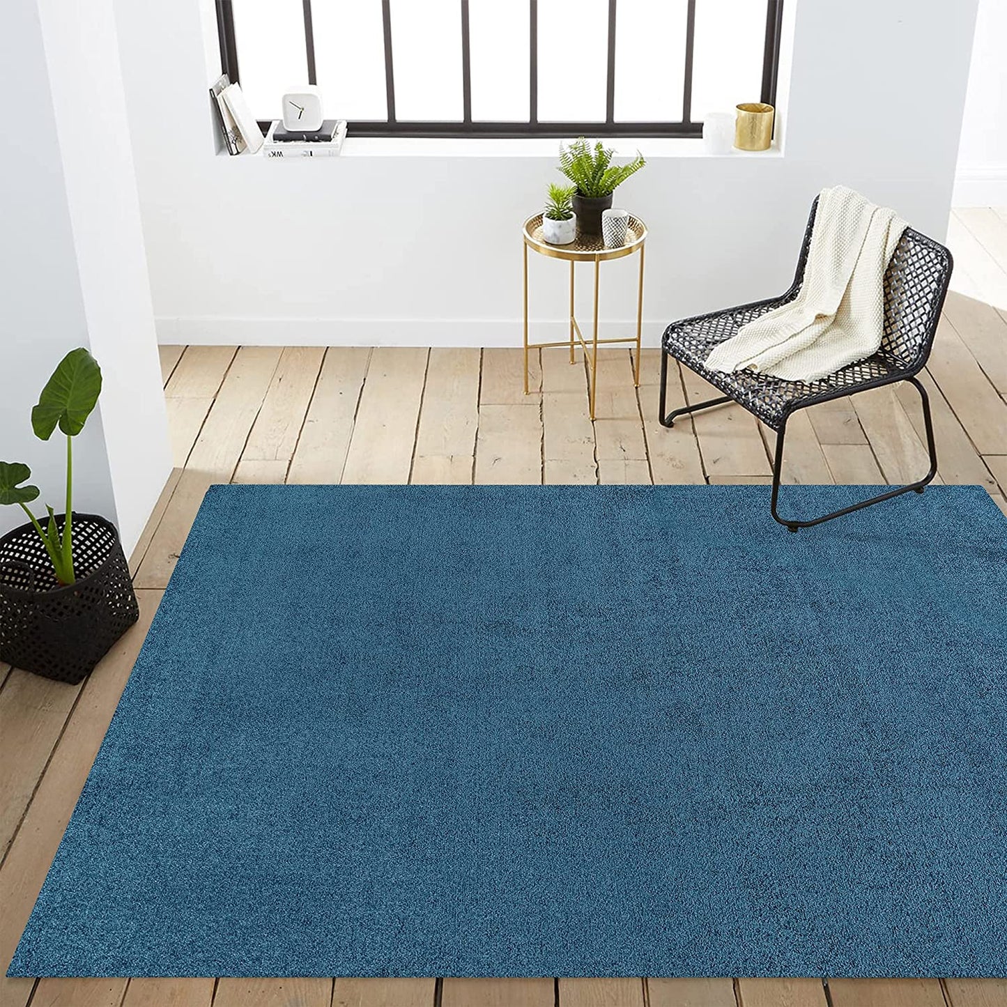 Haze Solid Low-Pile Red Soft Area Rug