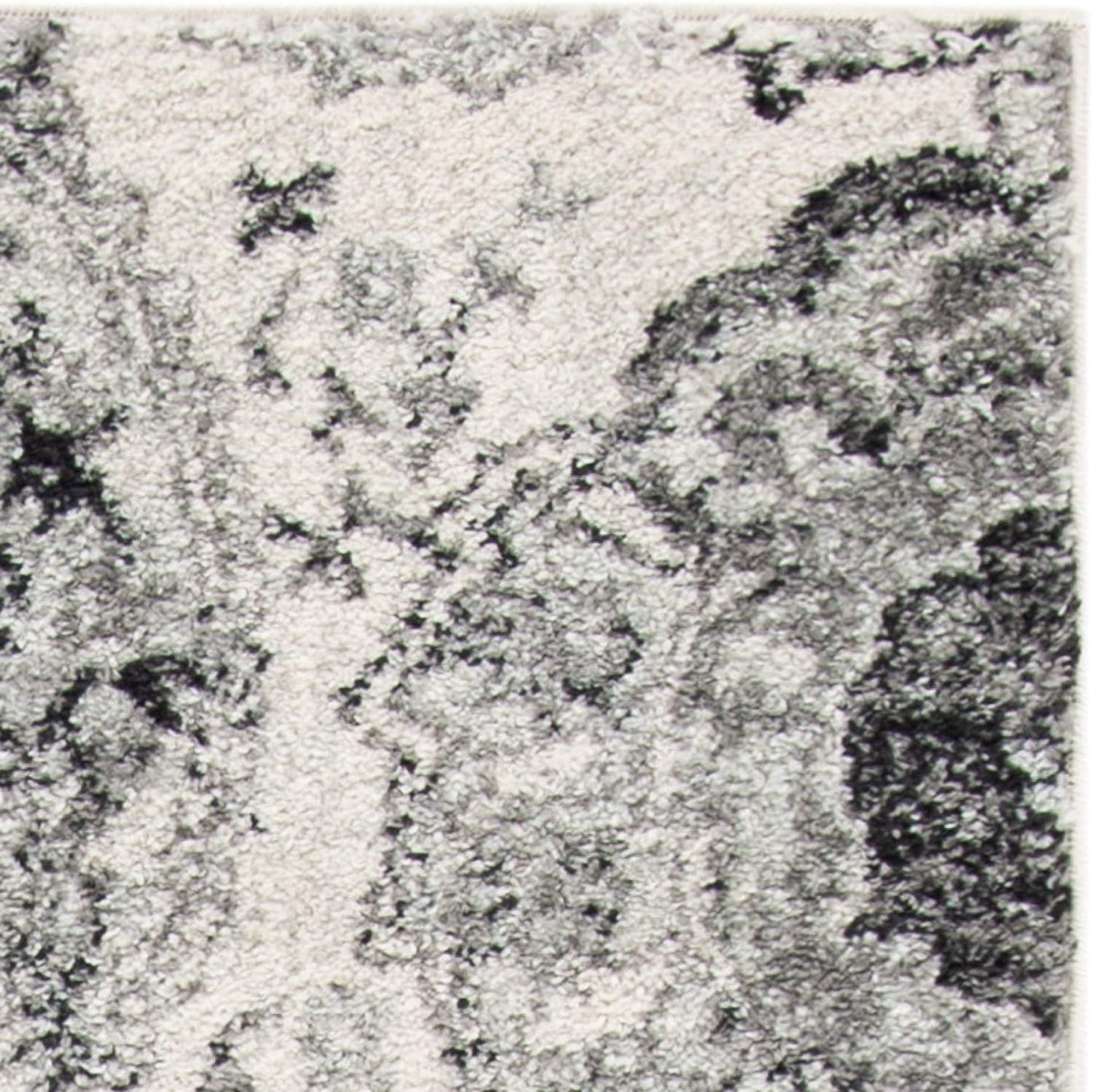 Floral Cream/ Silver Soft Area Rugs